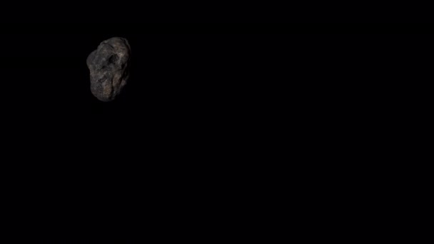 Asteroid Animation Transparent Background — Wideo stockowe