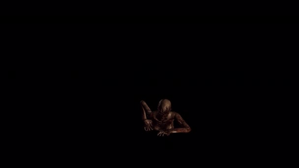Zombie Crawl Animation — Stok video