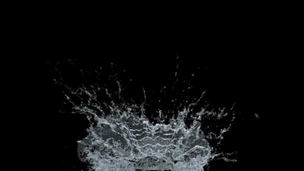 Water Front Alpha Background Big Splash — Wideo stockowe