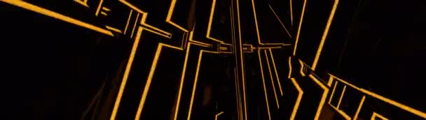 Золотий Тунель Анімація Петлі — стокове відео