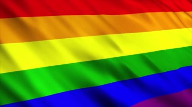 Gay Pride Rainbow Flag waving in the wind