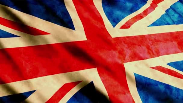 Гранж Версия Флага Великобритании — стоковое видео