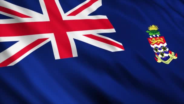 Cayman Islands Flag Waving Wind — Stock videók
