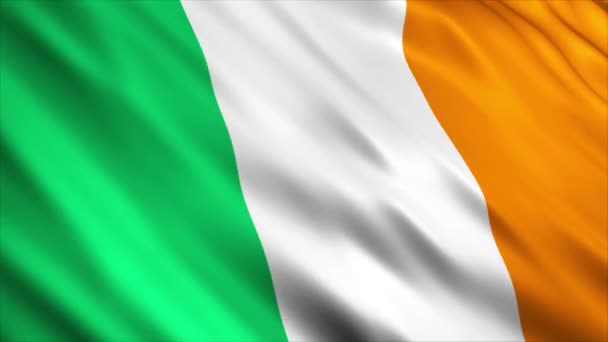 Irlanda Bandiera Sventola Nel Vento — Video Stock
