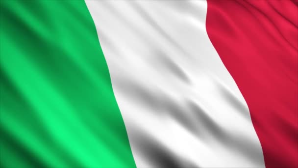 Bandera Italia Ondeando Viento — Vídeo de stock