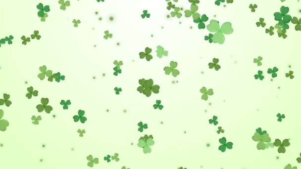 Patricks Day Clover Leaf Overlay — Stok video