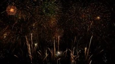 Background with colorful fireworks particle light