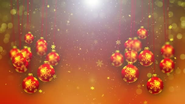 Christmas Baubles Swinging Left Right — Wideo stockowe