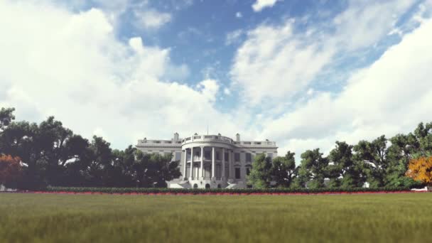 Realistyczna Animacja Wideo Tle Białego Domu — Wideo stockowe