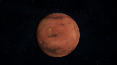 Mars gezegeni arka plan video animasyonu