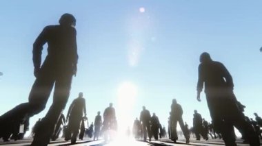 Işık arkaplan video animasyonuna yürümek