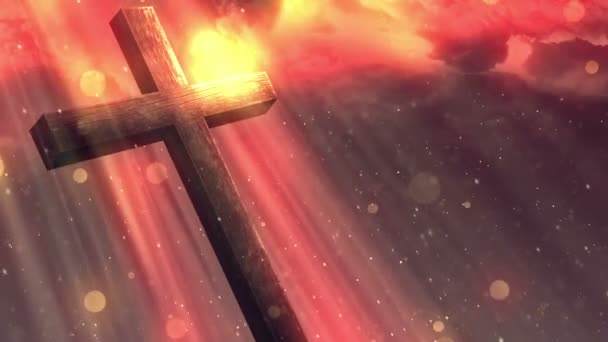 Worship Background Divine Cross — Stockvideo