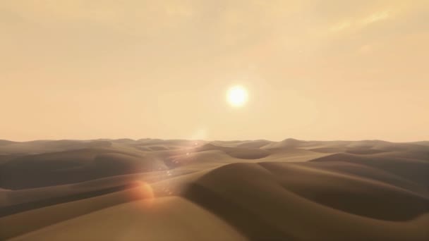 Desert Animation Sun Dunes — Stockvideo