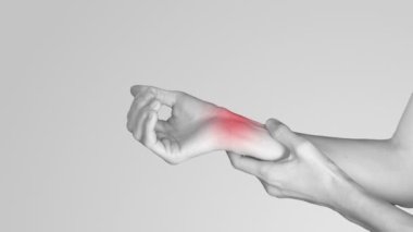 Wrist Pain in black and white