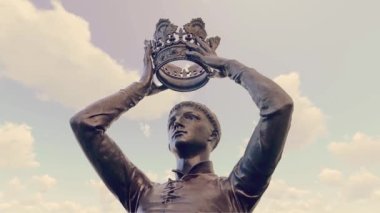 Hamlet Shakespeare heykel arka plan video