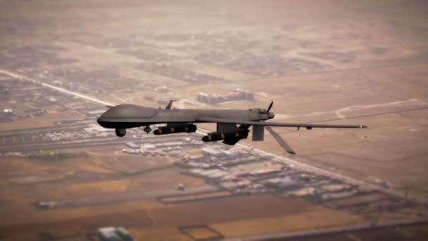 Military Drone Uav Animation Flying — Video