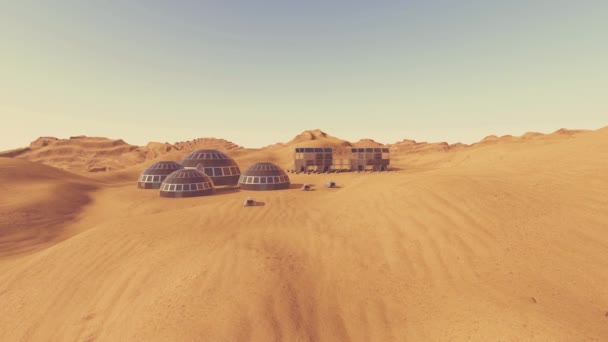 Colonization Mars Animations — Stok Video