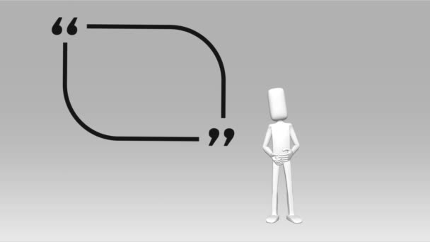 Talking Man Speech Bubble Animation — Stockvideo