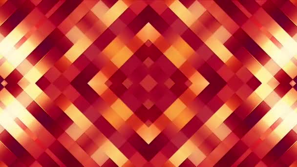 Red Kaleidoscopic Square Lights Animation — Video Stock