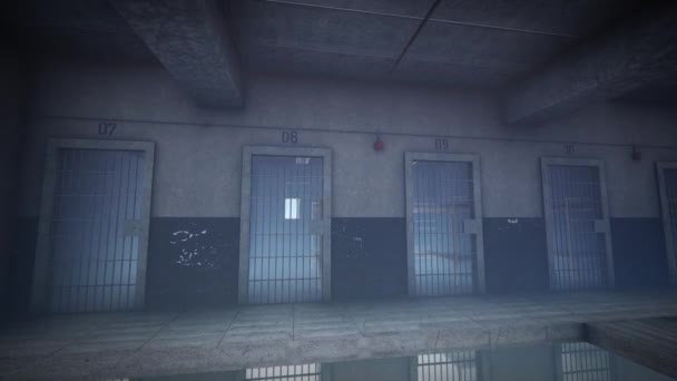 Заброшенная Анимация Old Prison — стоковое видео