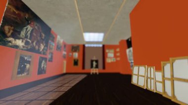 Sanat Galerisi animasyonu 3 boyutlu