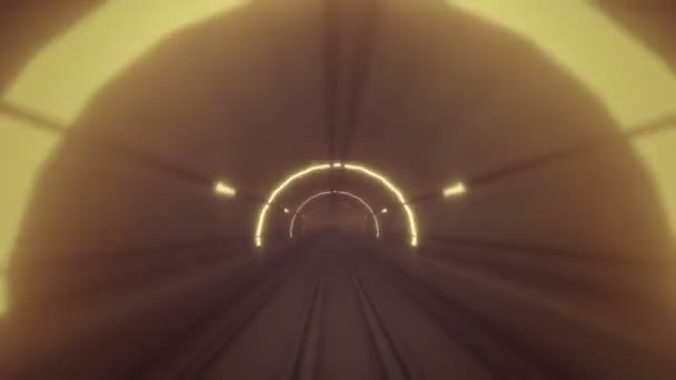 Subway Tube Metro Tunnel Animation — Αρχείο Βίντεο