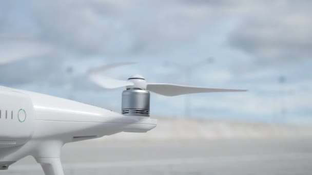 Drone Close Tiro Hélices — Vídeo de Stock