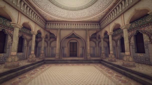 Arabský Palác Architektura Animace — Stock video