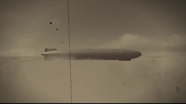 Német Zeppelin Animáció Ben — Stock videók