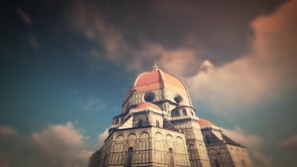 Duomo Florence Italy Animation — 图库视频影像