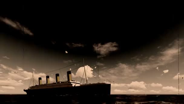 Titanic 1912 Animation — ストック動画