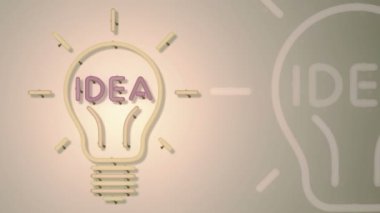 Idea Light Bulb Neon background