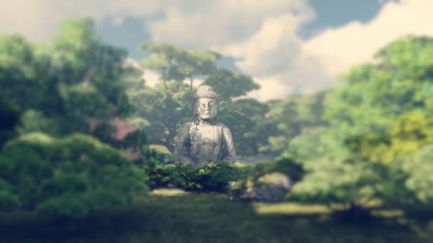 Buddha Garden Animation — Αρχείο Βίντεο