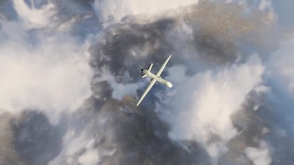 Militar Drone Reaper Animación — Vídeo de stock