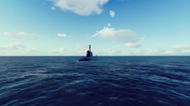 Submarine Sea Animation — Stock Video