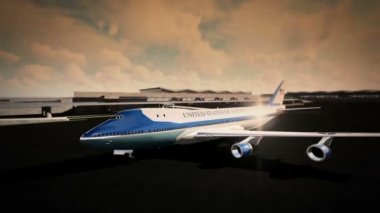 Başkan 'ı taşıyan Birleşik Devletler Hava Kuvvetleri uçağı