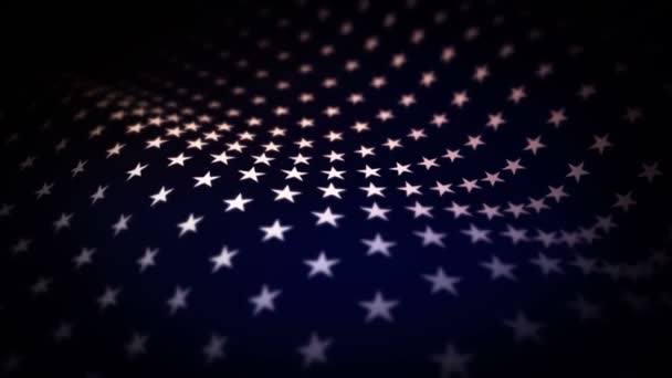 Usa Flag Stars Hintergrund Blau Und Weiß — Stockvideo