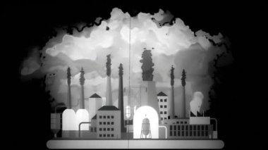 2D Fabrika ve Karanlık Hava Canlandırması