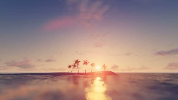 Soft Blurry Background Palm Island — Wideo stockowe