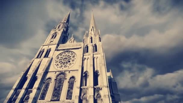 Chartres Cathedral Realistic Animation — Stock video