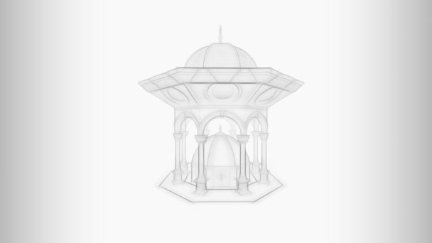 Authentic Architecture Sketch Background Animation — Stock videók
