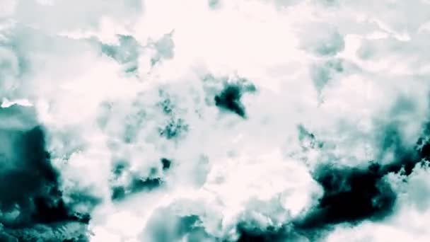 Epikus Cinematic Clouds Zöld Fehér — Stock videók
