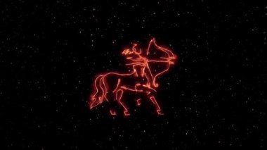 Zodiac sign Sagittarius appearing in the night sky