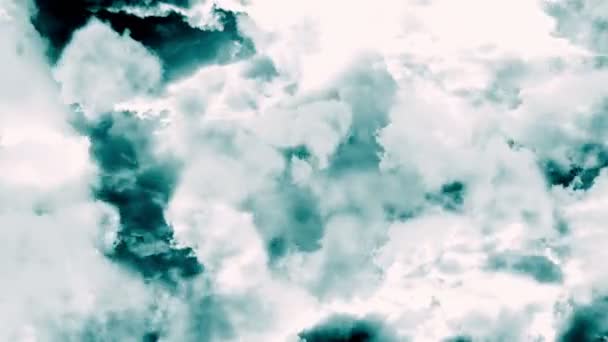 Nuvens Cinemáticas Épicas Verde Branco Esquerda Para Direita — Vídeo de Stock