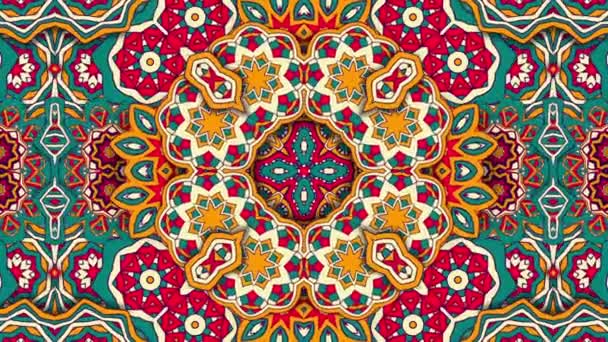 Colorful Kaleidoscope Vintage Background — 비디오