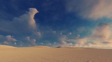 Çöl ve Bulutlar arkaplan video canlandırması
