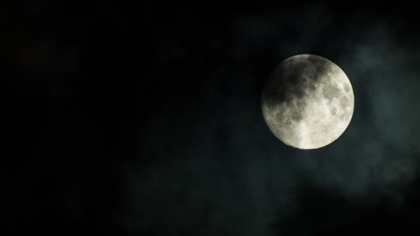 Lua Cheia Céu Noturno — Vídeo de Stock