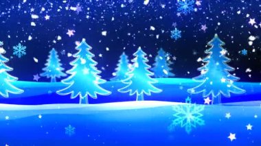 Christmas Tree Background in all blue