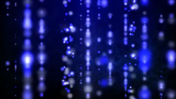 Blue Lights Light Strings Background — Αρχείο Βίντεο