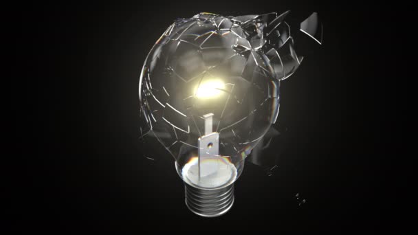 Light Bulb Breaking Close Shot — 비디오
